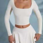 Mini Skort in Ivory - Image 4