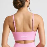 V-Neck Define Luxe Sports Bra in Bubblegum Pink - Image 2