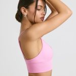 V-Neck Define Luxe Sports Bra in Bubblegum Pink - Image 3