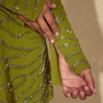 Long Sleeve Lace Up Mini Dress in Olive - Image 5