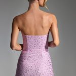 Embellished Corset Mini Dress in Peony Pink - Image 2