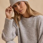 Knit Beanie Hat in Ice Marl