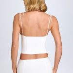 Lace-Trim Camisole Top in White - Image 2