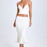 Lace-Trim Camisole Top in White - Image 4