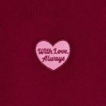 Cropped Zip-Up Hoodie in Burgundy - Image 5