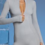 Super Sculpt Base Layer Jumpsuit in Light Grey - Image 4