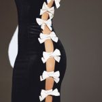 Velvet Bow Detail Maxi Dress in Jet Black - Image 9