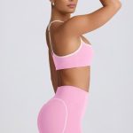 Soft Active Sweetheart-Neck Sports Bra in Baby Pink - Image 4