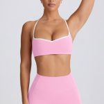Soft Active Sweetheart-Neck Sports Bra in Baby Pink - Image 7