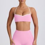 Soft Active Sweetheart-Neck Sports Bra in Baby Pink - Image 8