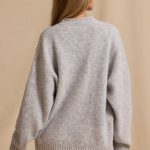 Oversized Knit Jumper in Ice Marl - Image 2