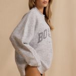 Oversized Knit Jumper in Ice Marl - Image 3