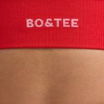 Define Luxe Halterneck Sports Bra in Poppy Red - Image 4