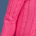 Cable-Knit Zip-Up Hoodie in Hot Pink - Image 5