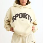 Oversized Hoodie in Bone