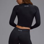 Define Luxe High-Waist Mini Shorts in Black - Image 3