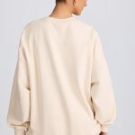 Oversized Crew-Neck Sweatshirt in Ecru - Image 2