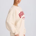 Oversized Crew-Neck Sweatshirt in Ecru - Image 3