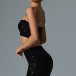 Embellished Mid-Rise Mini Skirt in Black - Image 3