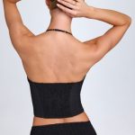 Hook-And-Eye Halterneck Corset Top in Black - Image 2