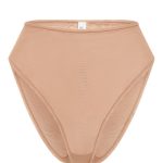 Soft Mesh High Waisted Knicker in Warm Peach - Image 2
