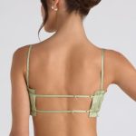 Ruffle-Trim Smocked Crop Top in Spring Green - Image 2