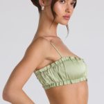 Ruffle-Trim Smocked Crop Top in Spring Green - Image 3