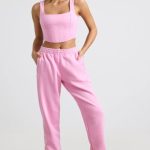 Oversized Joggers in Bubblegum Pink