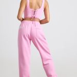 Oversized Joggers in Bubblegum Pink - Image 2