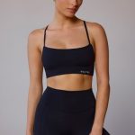 Cross-Back Sports Bra in Black - Image 2
