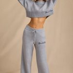Mid-Rise Wide-Leg Joggers in Soft Blue - Image 6