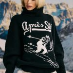 Oversized Chunky-Knit Turtleneck Jumper in Black - Image 8