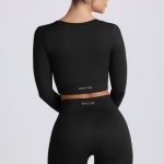Super Sculpt Seamless High-Waist Mini Shorts in Black - Image 3