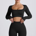 Super Sculpt Seamless High-Waist Mini Shorts in Black - Image 7