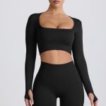 Super Sculpt Seamless High-Waist Mini Shorts in Black - Image 8