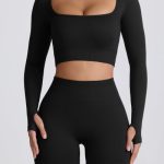 Super Sculpt Seamless High-Waist Mini Shorts in Black - Image 9