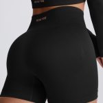 Super Sculpt Seamless High-Waist Mini Shorts in Black - Image 10