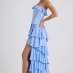 Tiered Corset Gown in Sky Blue - Image 3
