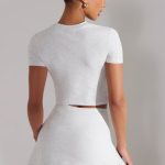 A-Line Mini Skort in Heather Grey - Image 2