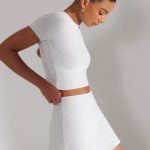 A-Line Mini Skort in Heather Grey - Image 3
