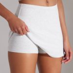 A-Line Mini Skort in Heather Grey - Image 4