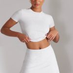 A-Line Mini Skort in Heather Grey - Image 7