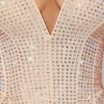Embellished Low Plunge Strapless Mini Dress in Champagne - Image 5