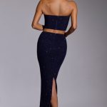 Embellished Mid Rise Gown Skirt in Royal Indigo - Image 2