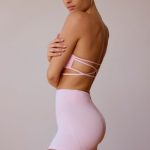 Cross-Back Bandeau Bra in Soft Pink - Image 3