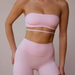 Cross-Back Bandeau Bra in Soft Pink - Image 4