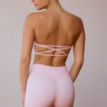 Cross-Back Bandeau Bra in Soft Pink - Image 5