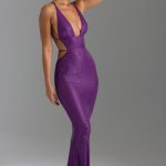 Embellished Cut-Out Maxi Dress in Grape - Image 4