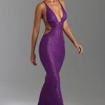 Embellished Cut-Out Maxi Dress in Grape - Image 5