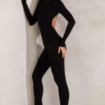 High Neck Open Back Jumpsuit in Black - Image 8